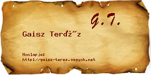 Gaisz Teréz névjegykártya